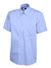 UC702 Mens Pinpoint Oxford Half Sleeve Shirt Mid Blue colour image